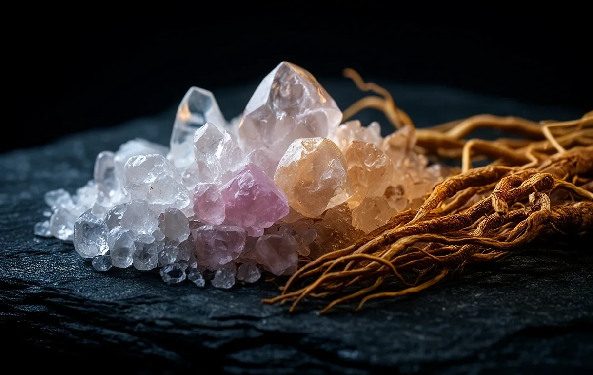 Textura mineral y botánica